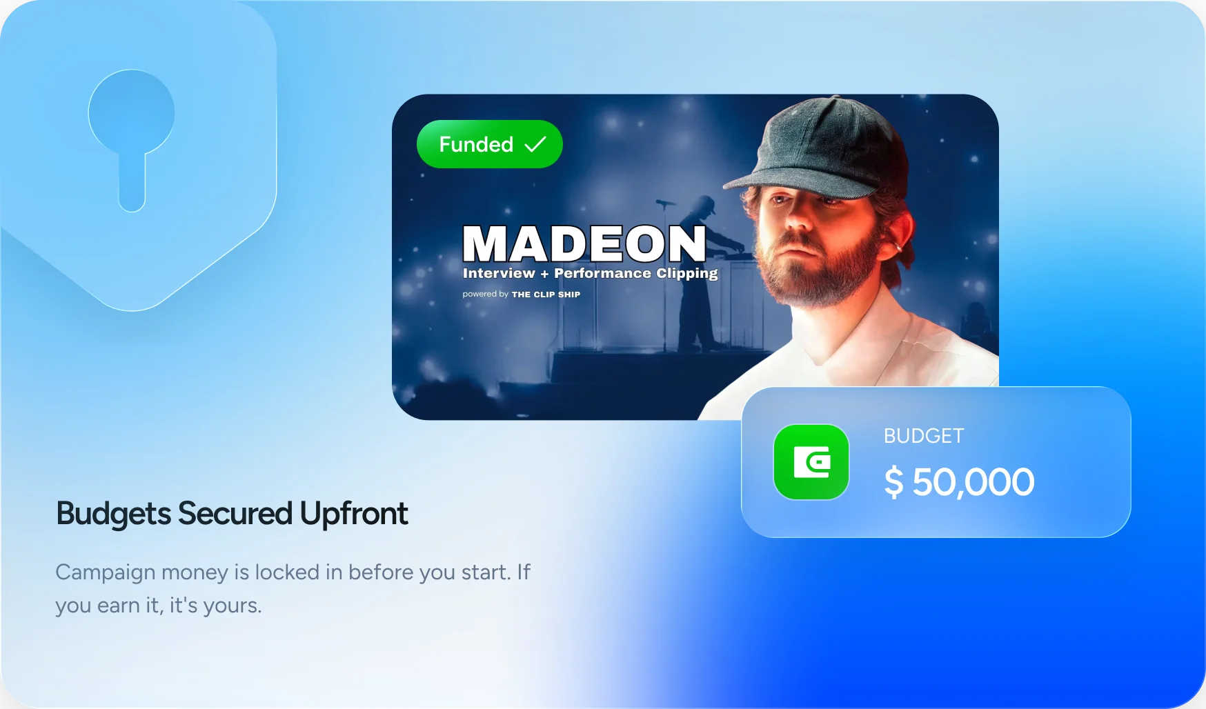 Budgets Secured Upfront — campaign money is locked in before you start