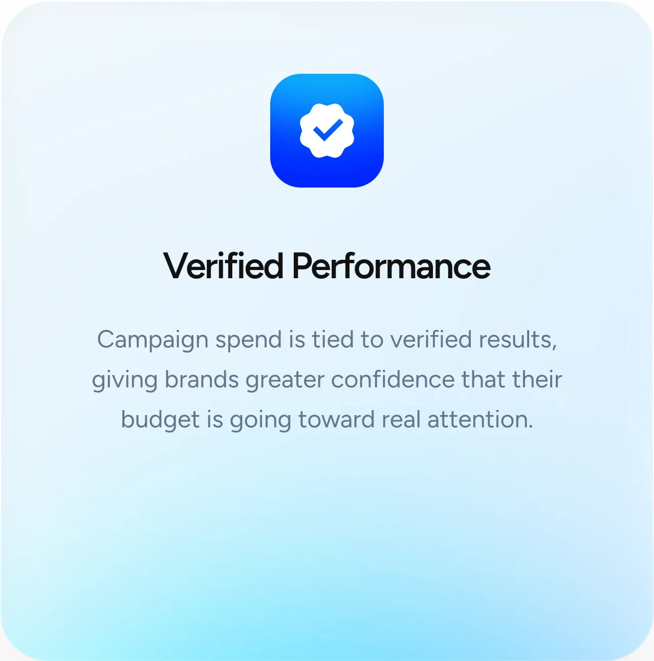 Verified Performance